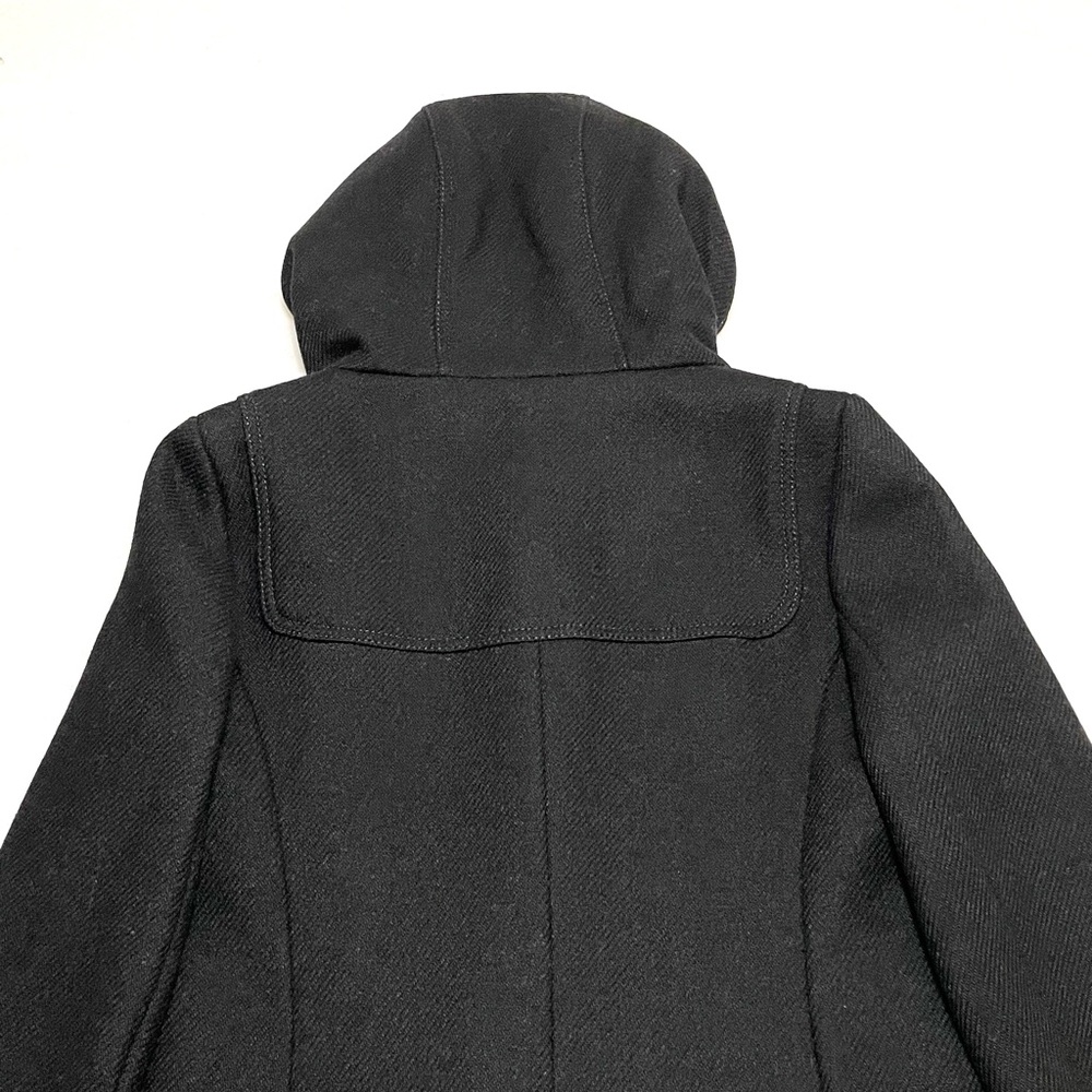 United Colors Of Benetton Hooded Wool-blend duffle coat in black size 44 Medium - Picture 9 of 12